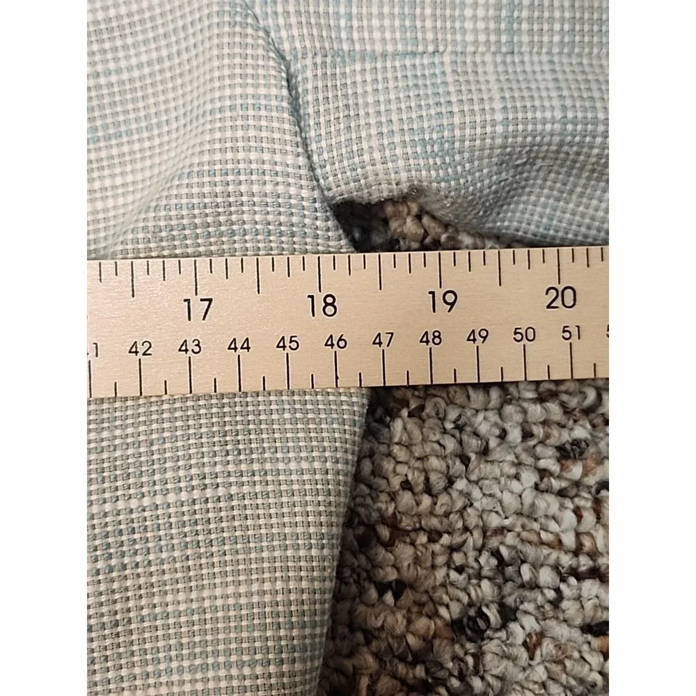 Pendleton Womens Cotton Linen Blend 3/4 Sleeve Green Blazer Jacket Size 14